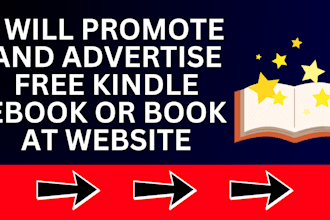 promote and advertise free kindle ebook or book at website
