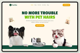 build a dog cat animal pet shopify store and dropshipping website