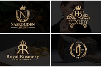 design luxury initial letters monogram logo