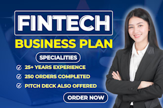 create business plan for fintech, saas and mobile app