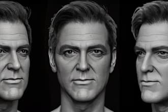 create realistic 3d printable head bust, human model, full body and sculpture