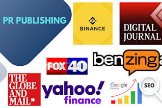 pr publishing on top media outlets, interview on binance and high da PR sites