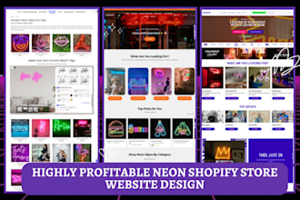 design custom neon sign shopify neon led light store neon dropshipping website