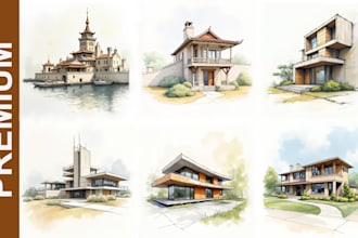 do professional architectural sketch