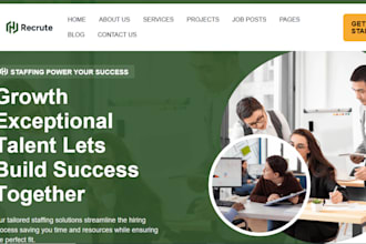 design recruitment website staffing website job board healthcare agency website