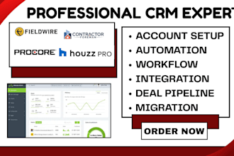 setup fieldwire contractor foreman procore integration sumoquote houzz pro