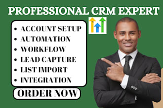 setup gohighlevel zoho crm leads nurturing jobnimbus project management attio ai