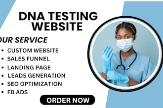 design dna testing website healthcare website medical website home care website