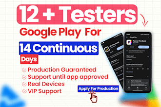 provide 12 premium testers for google play console app closed testing