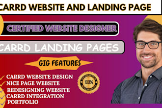 design a minimalistic landing page using carrd wix redesign with popup mail