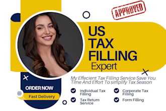 handle your US tax filing, business, personal tax returns