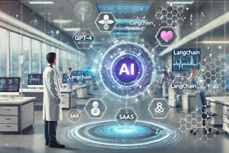 develop ai agents for healthcare using gpt 4, langchain, rag, saas, zapier