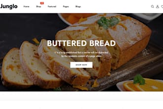 design bakery shopify bread cake store restuarant bakery website catering store
