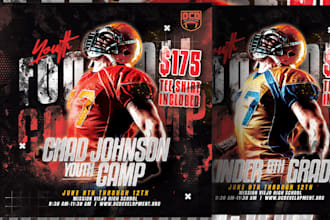 design a professionel football flyer design