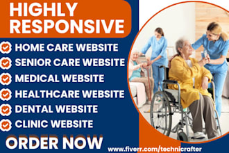 home care website senior care healthcare medical dental clinic doctor website