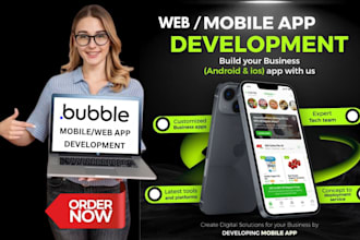 be your bubble io mobile app developer, bubble marketplace webapp, template