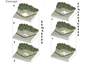 create architectural axonometric and concept diagrams