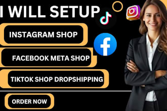 setup facebook shop, instagram shop, tiktok shop setup, tiktok shop manager