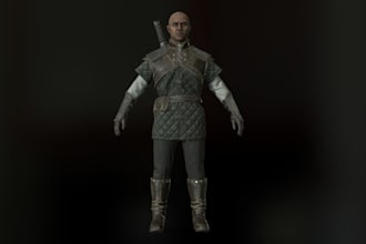 artistic 3d character model, unity texture, skin rig, uv map, animate, gmod nft