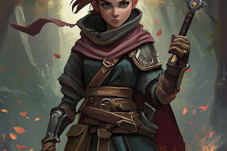 draw 2d game character for game art