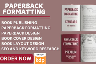 do paperback formatting layout design book cover design kdp book cover design