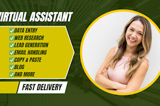 be your reliable virtual assistant for admin tasks and data entry