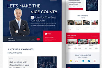 design political campaign website politic campaign landing page election website