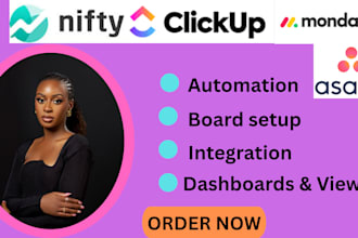 setup workflow automation boards dashboards in monday CRM clickup  nifty