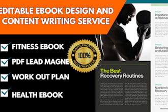 do health and fitness ebook design canva workout plan pdf lead magnet