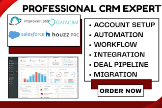 setup improveit 360 data crm salesforce houzz pro crm management automation