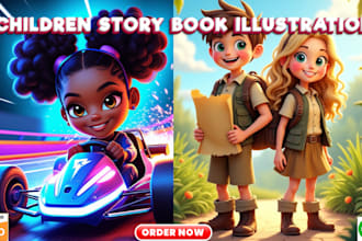 children story book illustration and children story book illustration