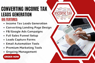 generate income tax leads tax preparation financial advisor bookkeeping leads