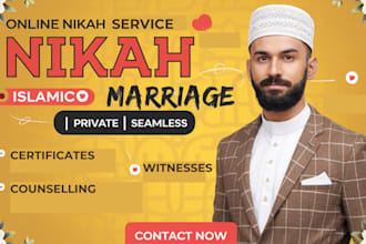 lead your marriage as an official islamic nikah imam