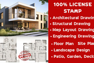 stamp architectural structural mep sprinkler construction plan permit drawing
