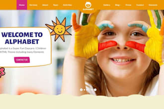 design kindergarten website preschool website school website daycare website