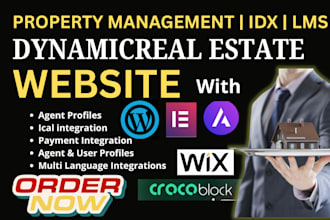 build dynamic real estate property listing  website wordpress crocoblock website