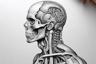 draw super awesome anatomy drawing and medical illustrations