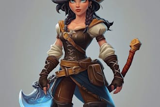 make fantasy or character art for a game art