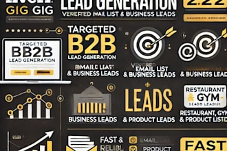 provide high quality restaurant, gym, and ecommerce leads with verified emails