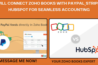 connect zoho books with paypal, stripes, hubspot for seamless accounting