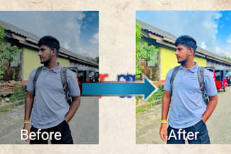 expert photo retouching color correction and background fix