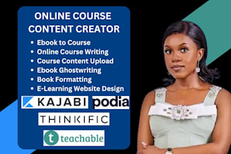 do online course content, teachable course creation, video course on thinkific