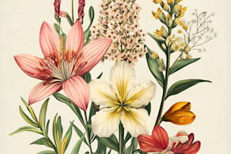 create botanical or nature illustration for you