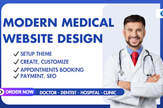 design medical and healthcare website for doctor clinic hospital medical website