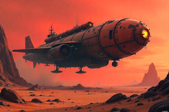 make best sci fi art spaceship or any design for you