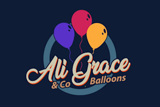 create high quality and beautiful balloon logo  design