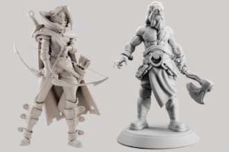 sculpt 3d miniature figure warhammer 40k dnd wargaming tabletop boardgame