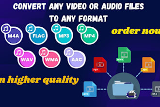 convert video or audio file to mp4, mp3,etc in best quality