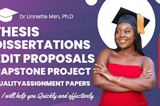 write doctoral project papers, write masters research articles, edit phd reports