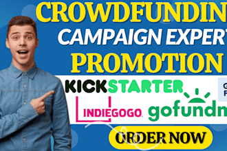promote your kickstarter and gofundme campaign  to real backers and donors